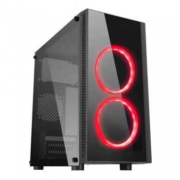 Gabinete Eagle Warrior Mirror Mini con Ventana, Micro-Tower, Micro-ATX, USB 2.0/3.1, sin Fuente, Negro/Rojo - Envío Gratis