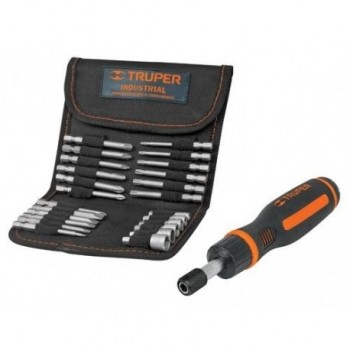 Truper Desarmador con Matraca, Trinquete, hasta 26 Piezas, Negro/Naranja - Envío Gratis