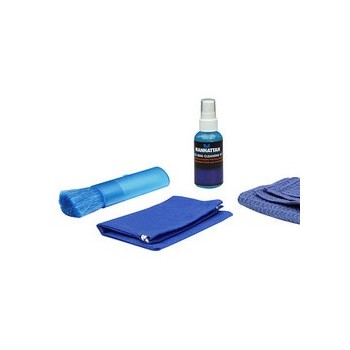 Manhattan Kit de Limpieza para PC y Pantalla - incluye Solución de Limpieza, Brocha, Paño de Microfibra y Bolsa para Guardar - E