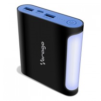 Cargador Portátil Vorago PowerBank 301, 12.000mAh, USB y Micro-USB, Negro/Azul - Envío Gratis