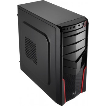 Gabinete Aerocool V2X, Midi-Tower, ATX/micro-ATX/mini-iTX, USB 2.0/3.0, sin Fuente, Negro/Rojo - Envío Gratis