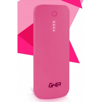 Cargador Portátil Ghia Power Bank Volta GAC-029, 12000mAh, Rosa - Envío Gratis