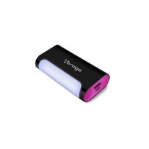 Cargador Portátil Vorago PowerBank 201, 6000mAh, USB y Micro-USB, Negro/Rosa - Envío Gratis