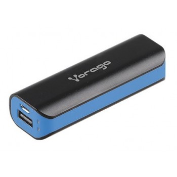 Cargador Portátil Vorago PowerBank AU-107, 2600mAh, USB, Azul/Negro - Envío Gratis