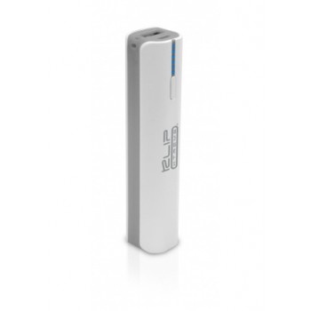 Cargador Portátil Klip Xtreme con Linterna Kenergy, 2600mAh, Gris/Blanco - Envío Gratis