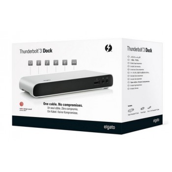 Elgato Docking Station Thunderbolt 3 Dock, 3x USB 3.1, 2x Thunderbolt 3, Negro/Blanco - Envío Gratis