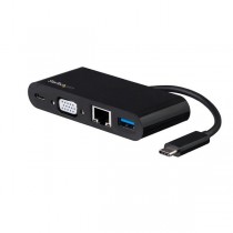 StarTech.com Docking Station USB C de 1 Puerto, 1x VGA, 1x RJ-45, Negro - Envío Gratis