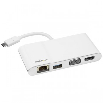 StarTech.com Docking Station USB Tipo C, 1x HDMI, 1x VGA, 1x GbE, con Hub USB 3.0, Blanco - Envío Gratis