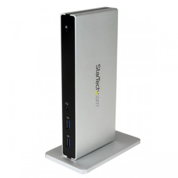 StarTech.com Replicador de Puertos Universal USB 3.0 para Laptop con DVI Doble y Ethernet Gigabit con Adaptadores HDMI VGA - Env