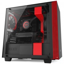 Gabinete NZXT H400 con Ventana, Mini-Tower, Mini-ITX/MicroATX, USB 3.0, sin Fuente, Negro/Rojo - Envío Gratis