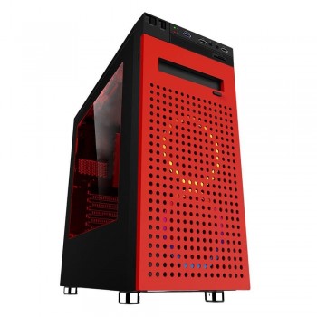 Gabinete Eagle Warrior Changes con Ventana RGB, Tower, ATX/Micro-ATX, USB 2.0/3.1, sin Fuente, Negro/Rojo - Envío Gratis