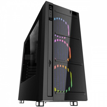 Gabinete Eagle Warrior Skynet Plus con Ventana RGB, Tower, ATX/Micro-ATX, USB 2.0/3.0, sin Fuente, Negro - Envío Gratis