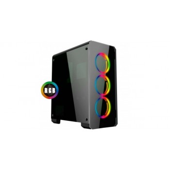 Gabinete Eagle Warrior Mayan Warrior con Ventana RGB, Midi-Tower, ATX/Micro-ATX, USB 3.1, sin Fuente, Negro - Envío Gratis