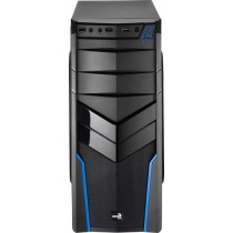 Gabinete Aerocool V2X Azul Edition, Midi-Tower, ATX/micro-ATX/mini-ATX, USB 2.0, sin Fuente, Negro/Azul - Envío Gratis