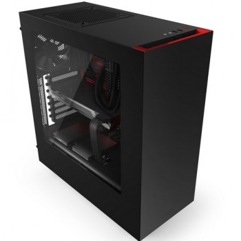 Gabinete NZXT S340 con Ventana, Midi-Tower, ATX/micro-ATX/mini-iTX, USB 3.0, sin Fuente, Negro/Rojo - Envío Gratis