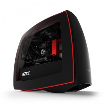 Gabinete Gamer NZXT Manta, Midi-Tower, mini-iTX, USB 3.0, sin Fuente, Negro/Rojo - Envío Gratis