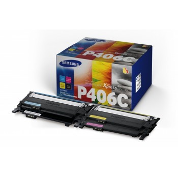 Kit Toner Samsung CLT-P406C Negro/Cyan/Magenta/Amarillo, 1500 Páginas - Envío Gratis