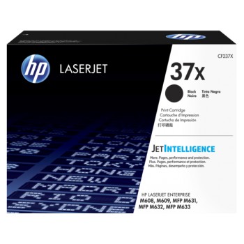 Tóner HP 37X Negro, 25.000 Páginas, para LaserJet Enterprise M608/M609 - Envío Gratis