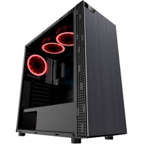 Gabinete Eagle Warrior Robot M con Ventana LED Rojo, Tower, ATX/Micro-ATX, USB 2.0/3.0, sin Fuente, Negro - Envío Gratis