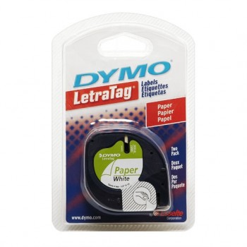 Cinta Berol para Dymo LetraTag, Paquete de 2 Piezas, Negro sobre Blanco - Envío Gratis