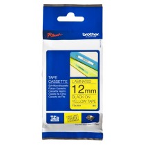 Cinta Brother TZE631 Negro en Amarillo, 12mm x 8m - Envío Gratis