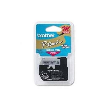 Cinta Brother M921 Negro sobre Plata, 9mm x 8m - Envío Gratis