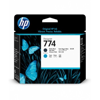 Cabezal HP 774 Paquete de 2 Piezas Negro Mate y Cyan - Envío Gratis