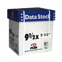 PCM Papel Stock 3 Tantos, 2000 Hojas de 9.5'' x 5.5'', Blanco - Envío Gratis