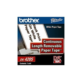 Brother Rollo de Cinta de Papel Removible Blanco DK-4205, 62mm - Envío Gratis