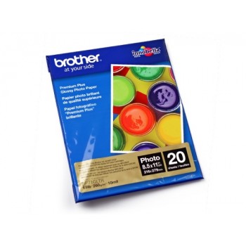 Brother Papel Fotografico Premium Plus, 8.5" x 11", 20 Hojas - Envío Gratis