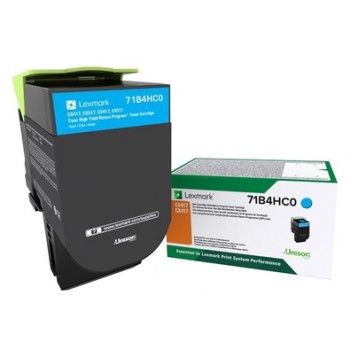 Tóner Lexmark 71B4HC0 Extra Alto Rendimiento Cyan, 3500 Páginas - Envío Gratis