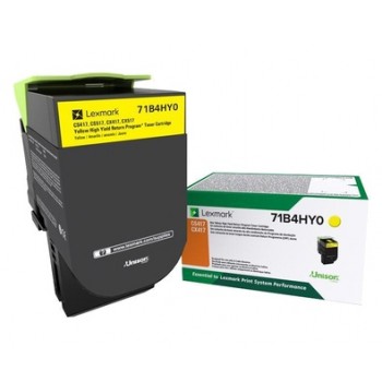 Tóner Lexmark 71B4HY0 Extra Alto Rendimiento Amarillo, 3500 Páginas - Envío Gratis