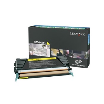 Tóner Lexmark Programa Retorno C736H1YG Amarillo, 10.000 Páginas - Envío Gratis