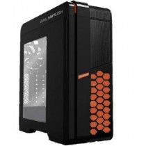 Gabinete Balam Rush SINIK con Ventana LED Naranja, Tower, ATX/Micro-ATX/Mini-ITX, USB 3.0/2.0, sin Fuente, Negro/Naranja - Envío