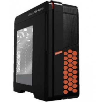 Gabinete Balam Rush SINIK con Ventana LED Naranja, Tower, ATX/Micro-ATX/Mini-ITX, USB 3.0/2.0, sin Fuente, Negro/Naranja - Envío