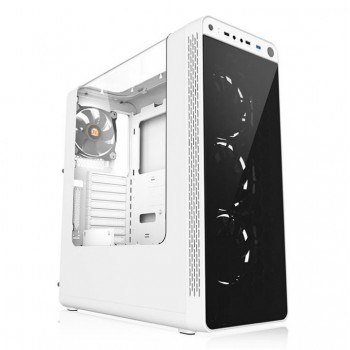 Gabinete Thermaltake View 27 Snow Edition con Ventana, Midi-Tower, ATX/Micro-ATX/Mini-ITX, USB 2.0/3.0, sin Fuente, Blanco - Env