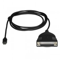 StarTech.com Cable Adaptador de Impresora USB Tipo C Macho - Paralelo DB25 Hembra, 1.83 Metros, Negro - Envío Gratis