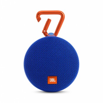 JBL Bocina Portátil Clip 2, Bluetooth, Inalámbrico, 3W RMS, Azul/Naranja - Resistente al Agua - Envío Gratis