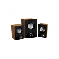 Genius Bocinas con Subwoofer SW-2.1 375, Alámbrico, 15W RMS, Negro/Madera - Envío Gratis