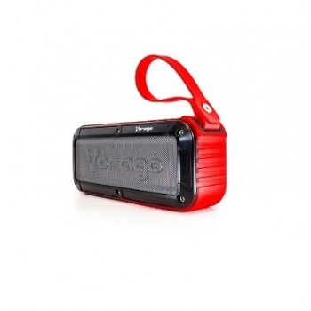 Vorago Bocina Portátil BSP-500, Bluetooth, Inalámbrico, 3W RMS, Negro/Rojo - Resistente al agua - Envío Gratis