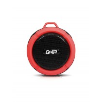 Ghia Bocina Storm, Bluetooth, Alámbrico/Inalámbrico, 3W RMS, Rojo/Negro - Resistente al Agua - Envío Gratis