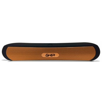 Ghia Bocina SPK-1446, Bluetooth, Alámbrico/Inalámbrico, 2.0 Canales, 6W RMS, Negro/Naranja - Envío Gratis