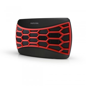 Memorex Bocina Portátil MW346RD, Bluetooth, Inalámbrico, 2.0, USB, Negro/Rojo - Envío Gratis