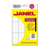 Janel Paquete de 240 Etiquetas Blancas de 32x64mm - Envío Gratis