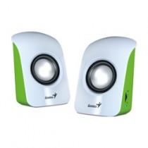 Genius Bocinas para Computadora Estéreo USB SP-U115, Alámbrico, 2.0, 1.5W RMS, Verde/Blanco - Envío Gratis