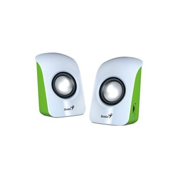 Genius Bocinas para Computadora Estéreo USB SP-U115, Alámbrico, 2.0, 1.5W RMS, Verde/Blanco - Envío Gratis