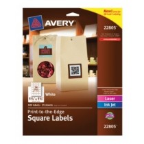 Avery Paquete de 600 Etiquetas Cuaradas Imprimibles de 3.81 x 3.81cm - Envío Gratis