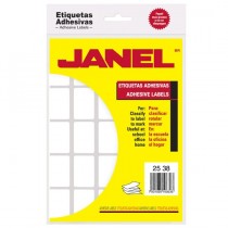 Janel Paquete de 500 Etiquetas Blancas de 25x38mm - Envío Gratis