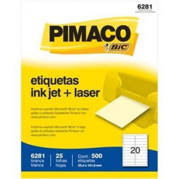 BIC Paquete de 500 Etiquetas Blancas de 25.4 x 101.6mm - Envío Gratis