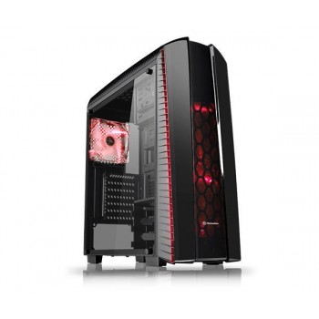 Gabinete Thermaltake Versa N27 con Ventana LED Rojo, Midi-Tower, ATX/Micro-ATX/Mini-ITX, USB 2.0/3.0, sin Fuente, Negro - Envío 